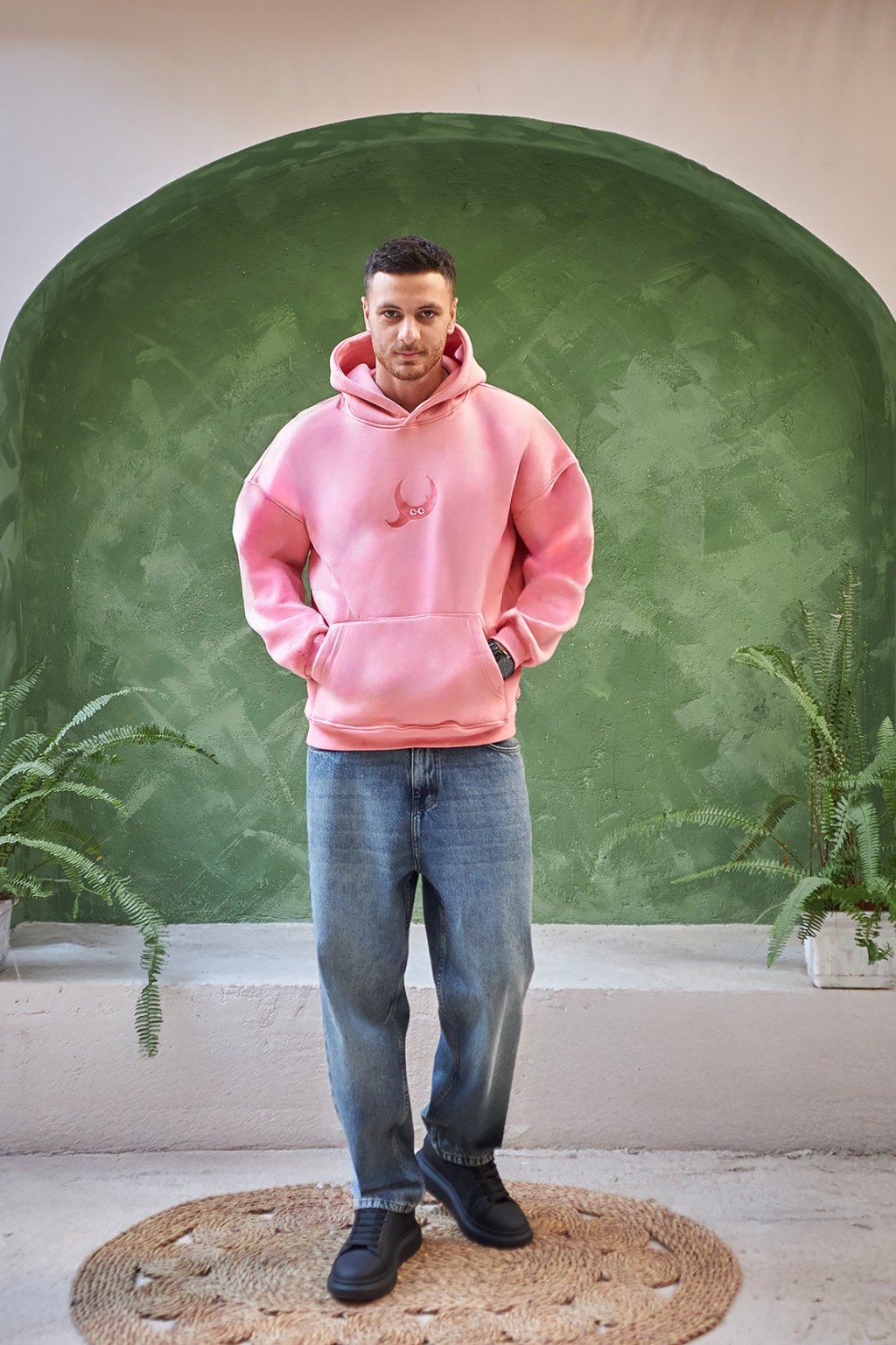 Leil Essential Hoodie in Rose Dawn