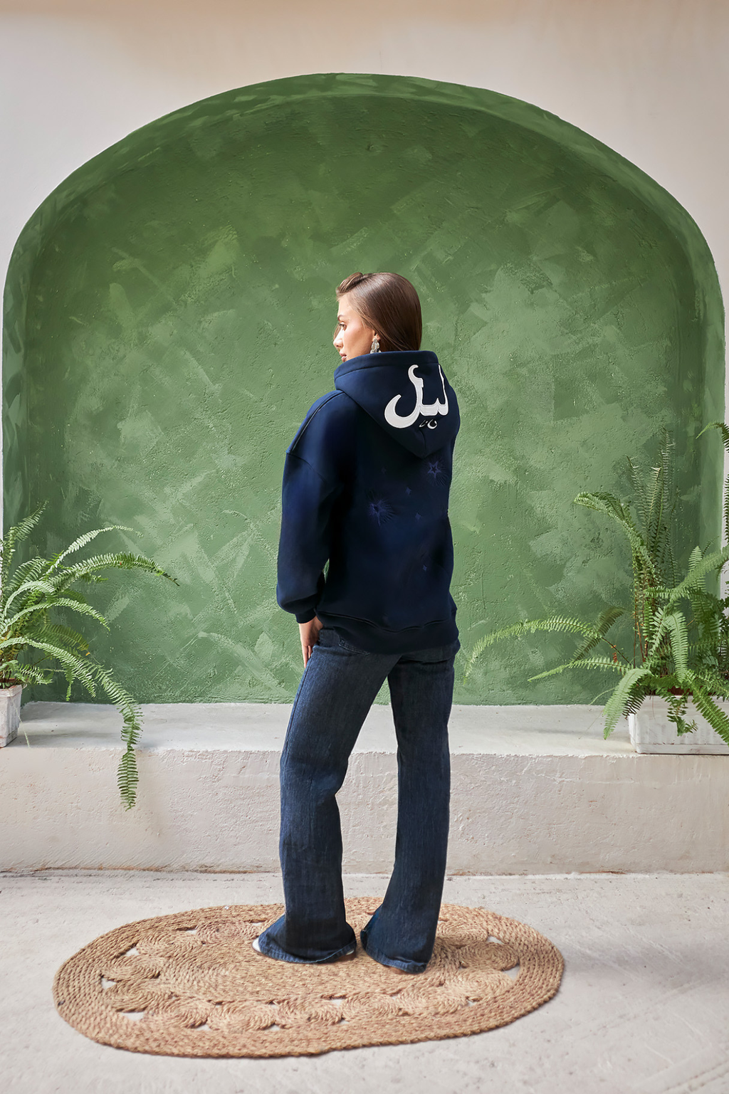 Leil Essential Hoodie in Midnight Tide