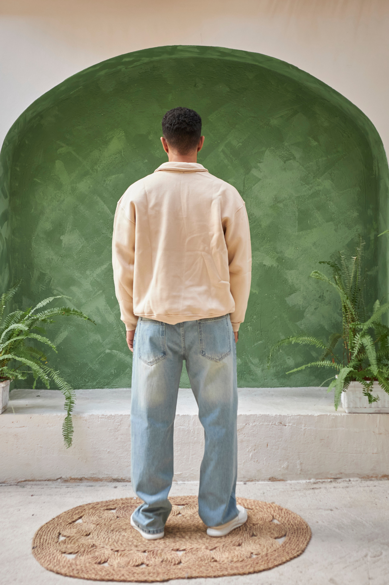 Leil Buttoned Sweatshirt in Pale Horizon