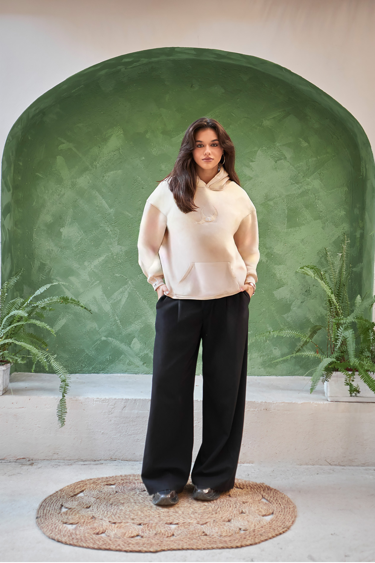 Leil Essential Hoodie in Sand Whisper