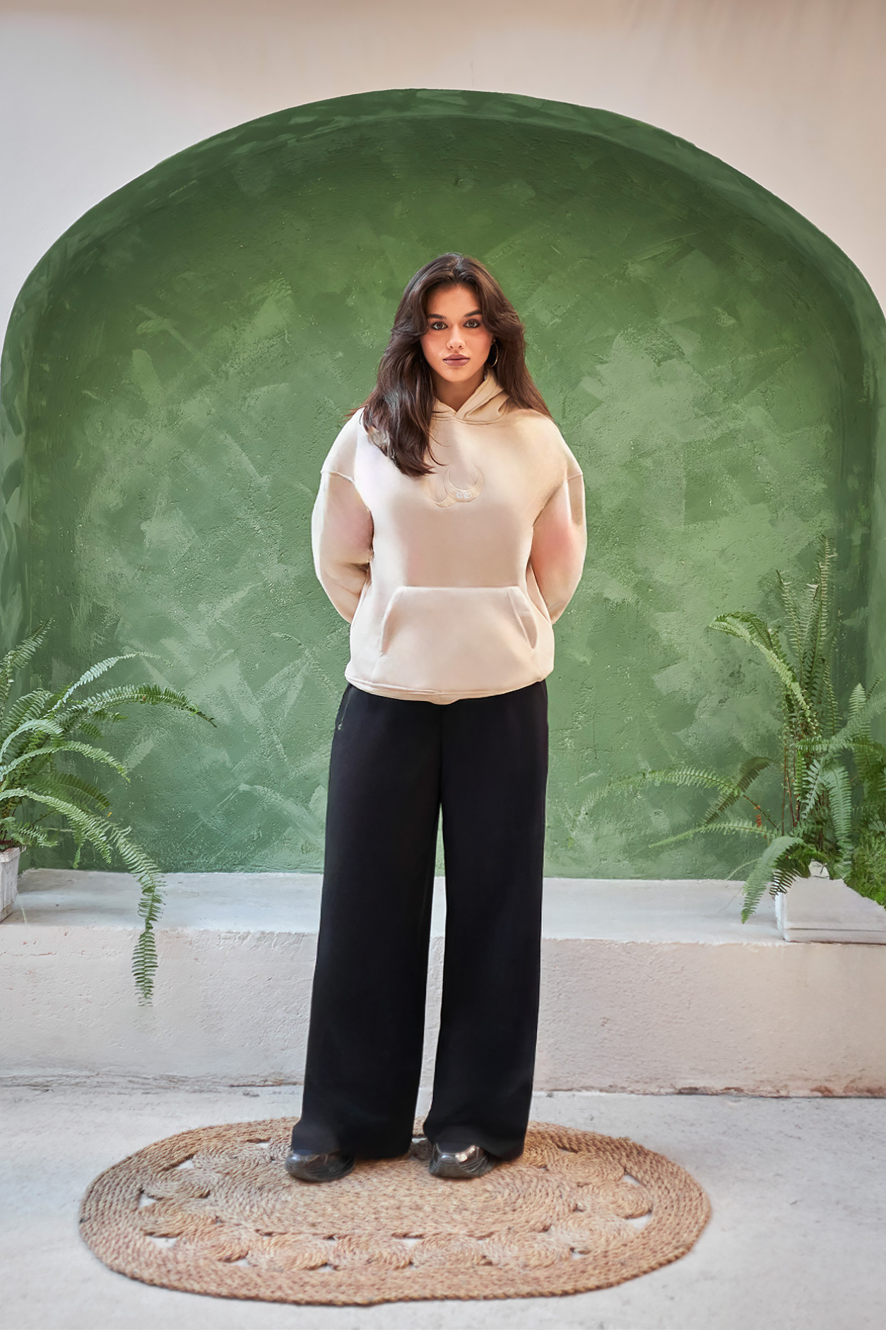 Leil Essential Hoodie in Sand Whisper