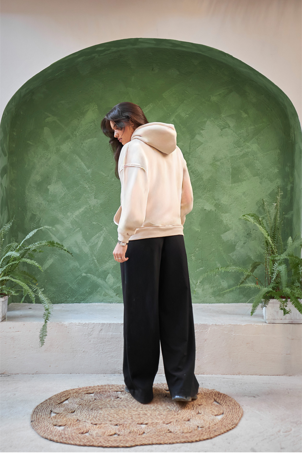 Leil Essential Hoodie in Sand Whisper